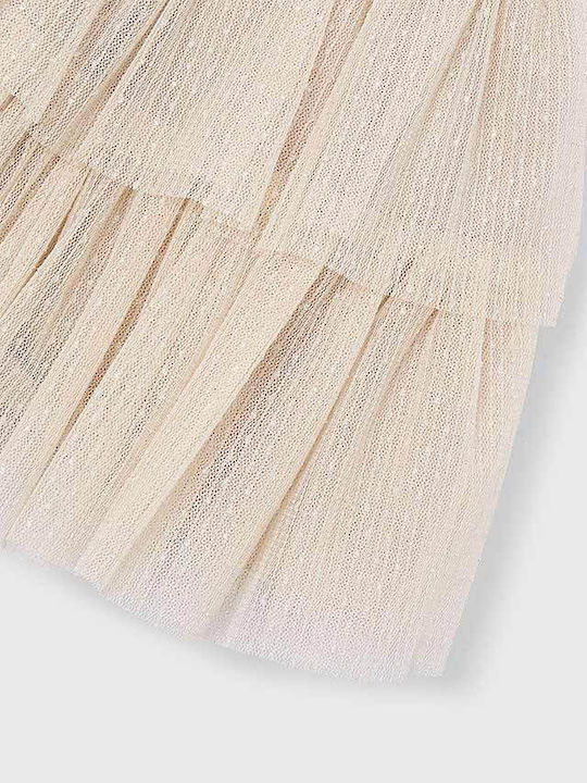 Kinder Rock aus Tüll Beige
