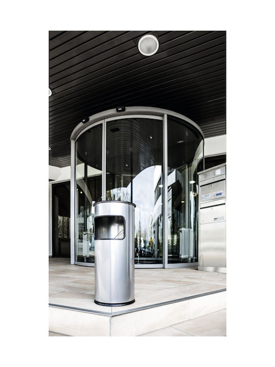 Durable Μεταλλικό Καλάθι Αχρήστων 17lt Ασημί