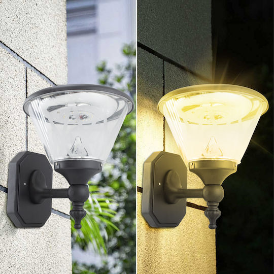 Rixme Wall Mounted Solar Light Traffic light Warm to Cool White with Remote Control IP67 25cmx26cmx29cmcm