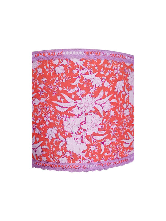 Oxygen Negative Flowes Red Ceiling Light with E27 Socket 35x20cm