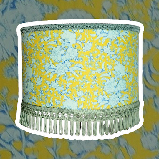 Oxygen Flowers Blue Ceiling Light with E27 Socket 35x20cm
