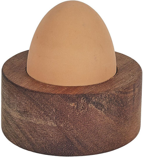The Home Deco Factory Egg Cup Wooden Brown 2pcs