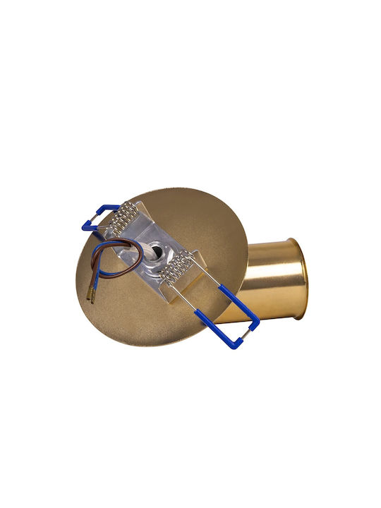 GloboStar Sara Metallisch Rahmen für Spots E27 Gold 8.5x8.5cm. 1Stück