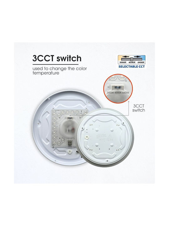 Vivalux Ceiling Mount Light 26cm with Integrated LED
