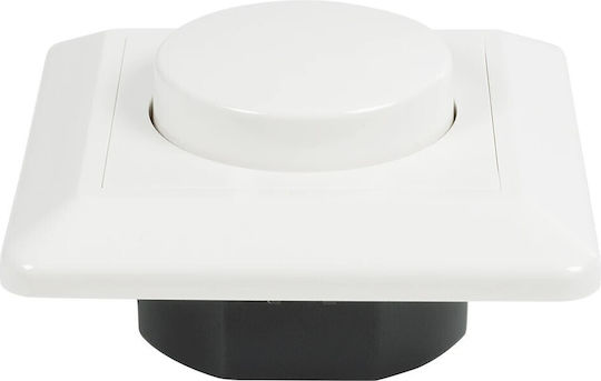 GloboStar Wall Mounted Dimmer Switch with LED Frame Rotary 400W in White Color
