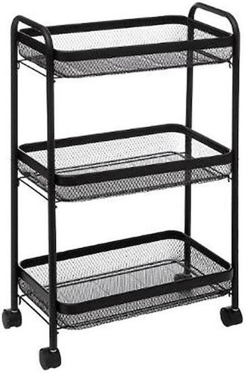 Atmosphera Mayaj 5five Кухненски Тролей Металик 3 Позиции Черен 46.5x26.5x79см