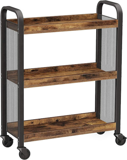 Vasagle Vasagle Küchenwagen Hölzernes 3 Ebenen Braun 66x26x85cm
