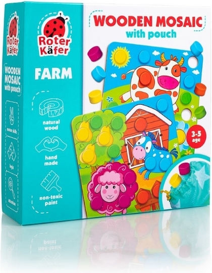 Roter Kafer Kinderpuzzles Holz Mosaik Farm
