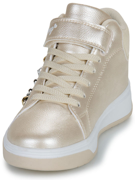 Anatomical Kids Boots with Velcro Beige