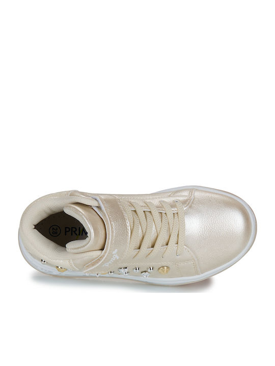 Anatomical Kids Boots with Velcro Beige