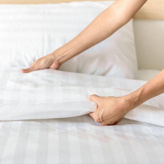 Lino Home Hotel Duvet Cover Capri 100% Cotton Striped 220TC 160x240cm