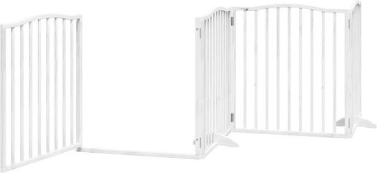 vidaXL Divider de verandă pentru Câini de Culoare Alb 320 x 90cm