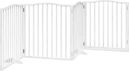 vidaXL Divider de verandă pentru Câini de Culoare Alb 320 x 90cm