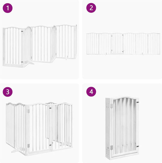 vidaXL Divider Dog in White Color 300 x 90cm