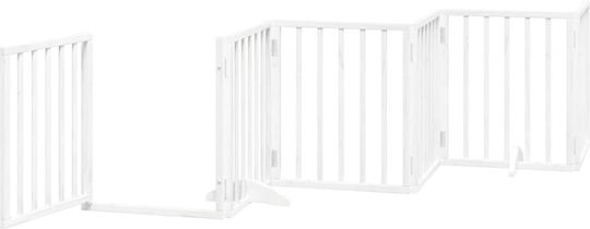 Vidaxl Dog Gate Foldable 6 Panels 300cm Poplar Wood White