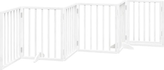 Vidaxl Dog Gate Foldable 6 Panels 300cm Poplar Wood White