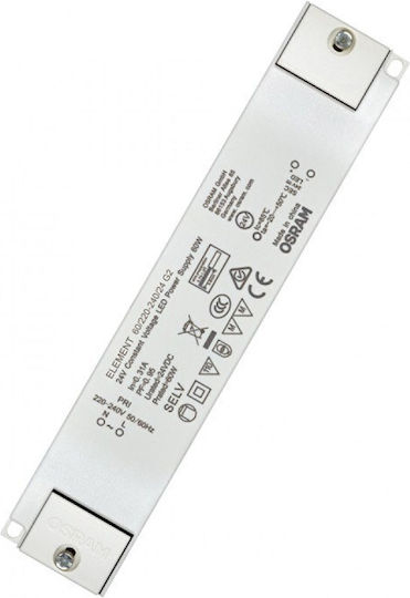 Osram Element Dimmable Τροφοδοτικό LED IP20 Ισχύος 60W με Τάση Εξόδου 24V