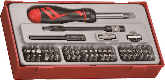 Teng Tools Κατσαβίδι Καστάνιας με 74 Εναλλασσόμενες Μύτες