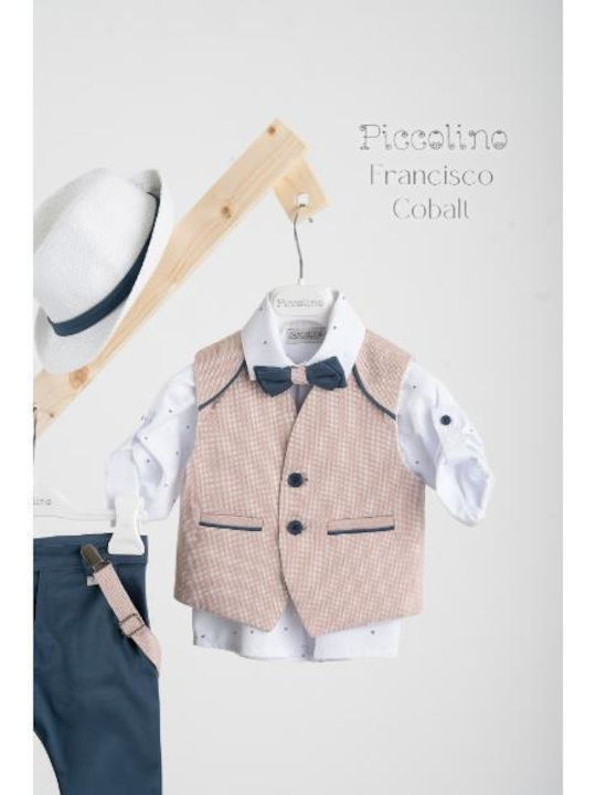 Piccolino Francisco Cobalt Дрехи за кръщене за момче Костюм Многоцветен