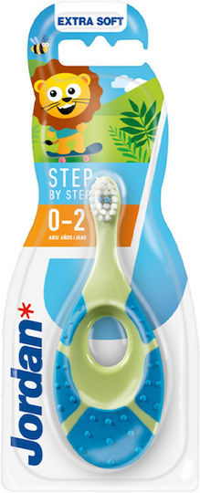 Jordan Step Extra Soft Periuță de Dinți pentru Bebeluși 0m+ Verde- Albastru