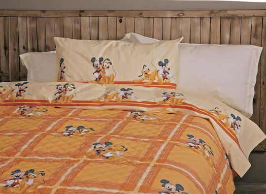 Palamaiki Подредба Детско Юрганче Полудвойно Disney Alegria Оранжев 170x260cm