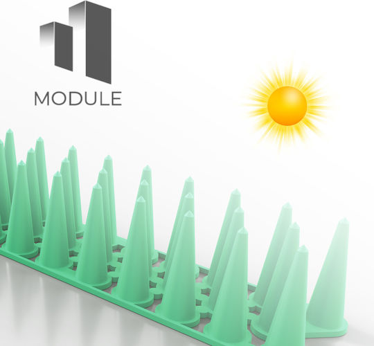 Module Set 12 Pieces Green Bird And Cat Repellent Spikes 0.5x0.05m
