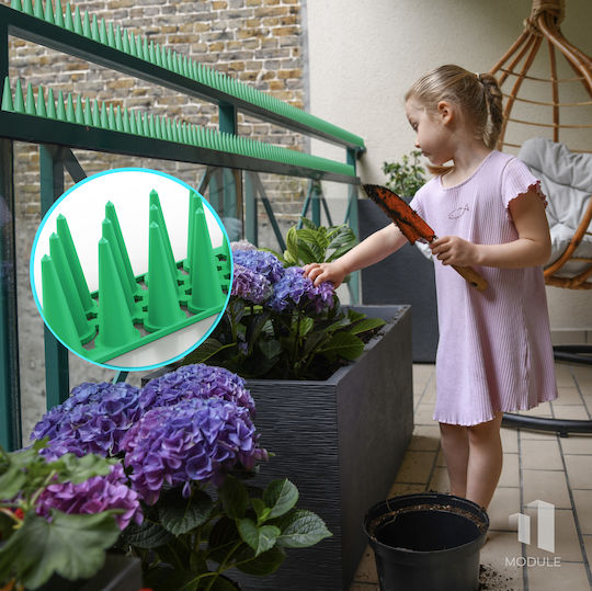 Module Set 12 Pieces Green Bird And Cat Repellent Spikes 0.5x0.05m