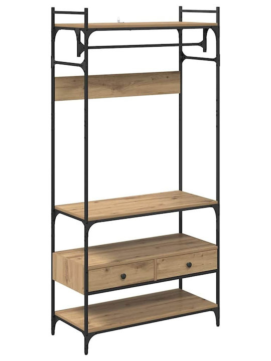 vidaXL Kleiderständer Braun 89x39x184.5cm
