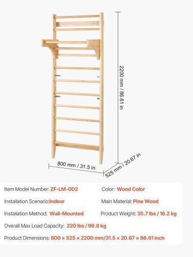 Vevor Kletterwand Mehrfarbig