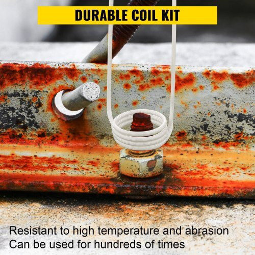 Vevor Induction Heater Coil Kit 8pcs Most Used Induction Heater Coils Varying Lengths Heat Resistant Induction Heater Tool Flexibility Long Lifespan Removing Rusty Bolts Nuts