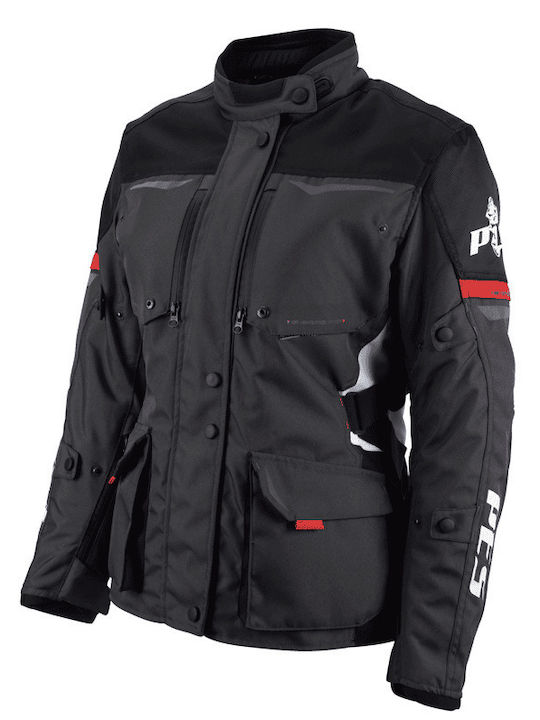 Lady Winter Damen Motorradjacke Wasserdicht Schwarz