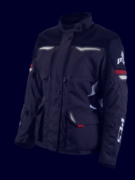 Lady Winter Damen Motorradjacke Wasserdicht Schwarz