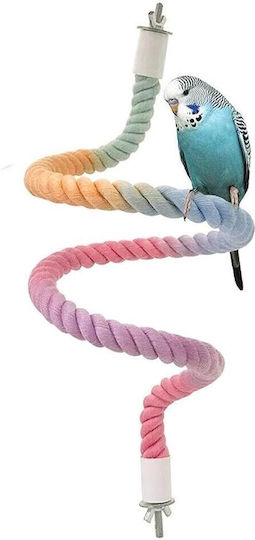 Multicolored Flexible Climbing Perch Cage Parakeets Rainbow 80cm