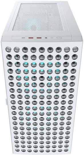 Cougar Airface Eco RGB Gaming Midi Tower Κουτί Υπολογιστή με Πλαϊνό Παράθυρο Λευκό