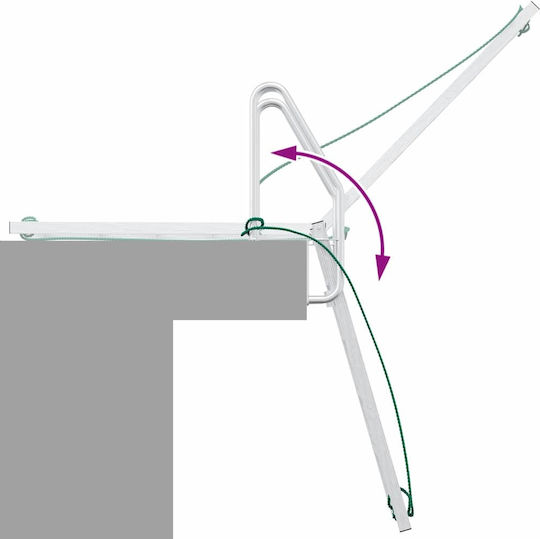 vidaXL 5 Steps Folding Boat Ladder