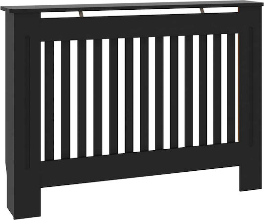 Vidaxl Капак за радиатор 2 броя Черен 112 X 19 X 81.5 см