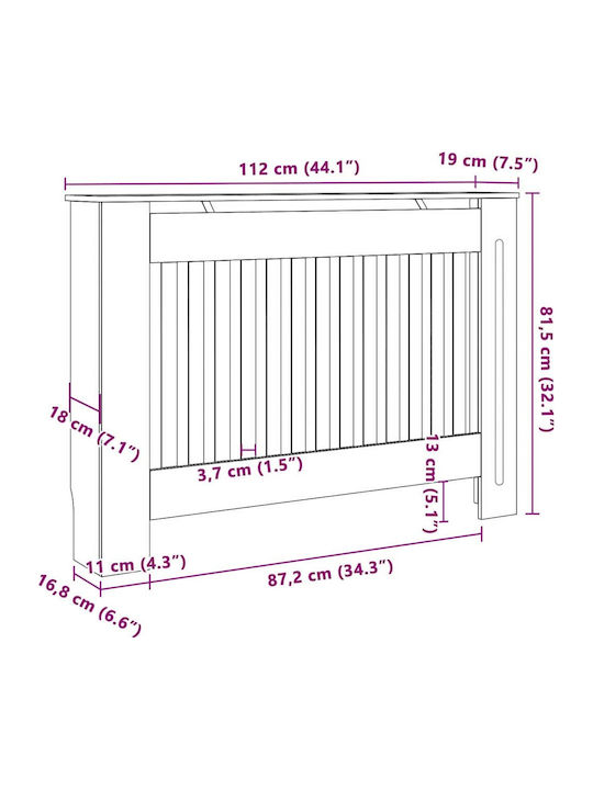 Vidaxl Capac Caldare 2 Buc Negru 112 X 19 X 81.5 Cm