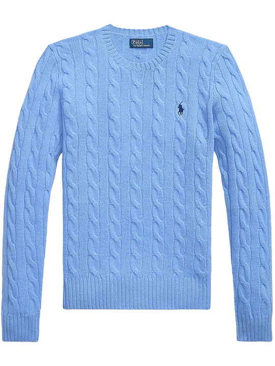Damen Pullover Wolle Light Blue