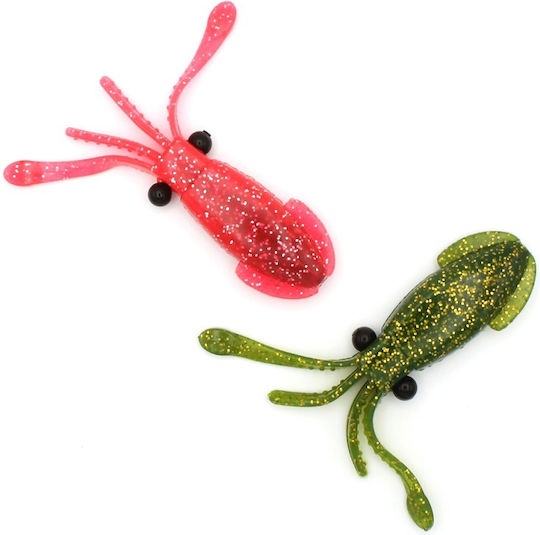 Nikko Dappy Firefly Tintenfisch-Jig 7,6cm Uv Rote Leuchtende Schuppen