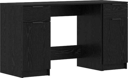 Desk Wooden Black Oak 133x50x75cm