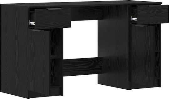 Desk Wooden Black Oak 133x50x75cm