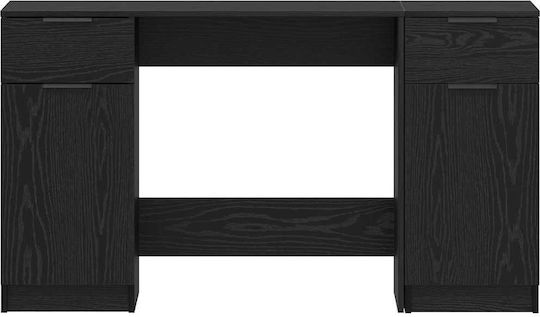 Desk Wooden Black Oak 133x50x75cm