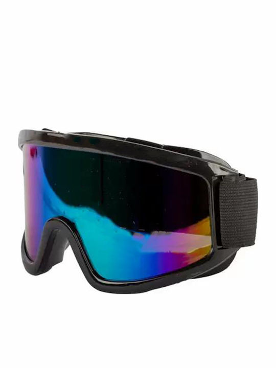 Ski & Snowboard Goggles Kids Black with Lens in Multicolour Color