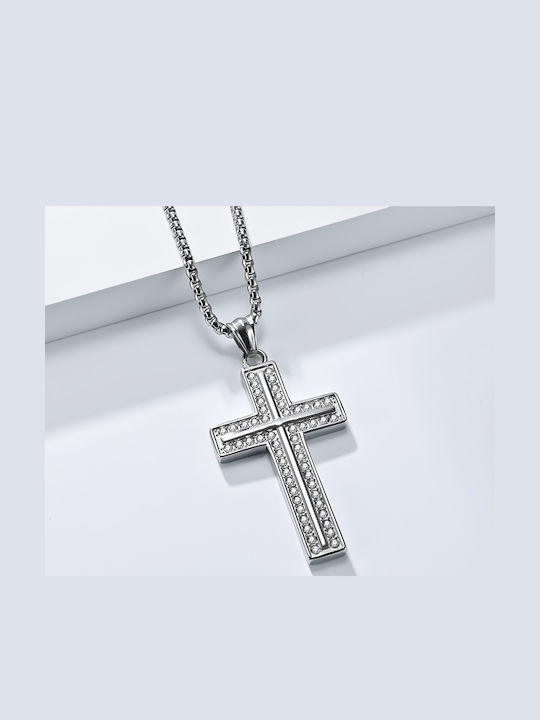 Legend Accessories Σταυρός από Ατσάλι με Αλυσίδα