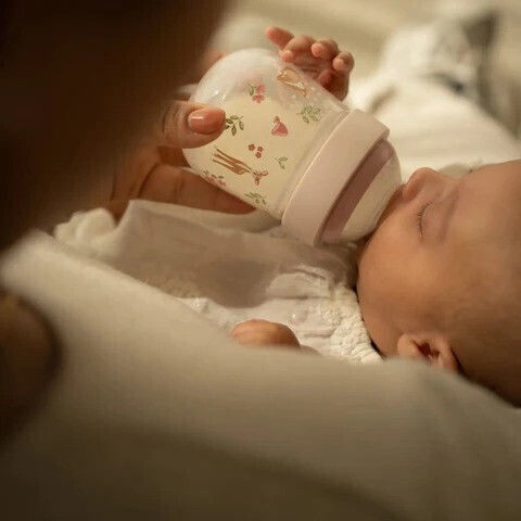 Little Dutch Plastic Baby Bottle Fairy Garden Anti-Colic with Silicone Nipple for 0+, 0+ m, months Transparent 165ml