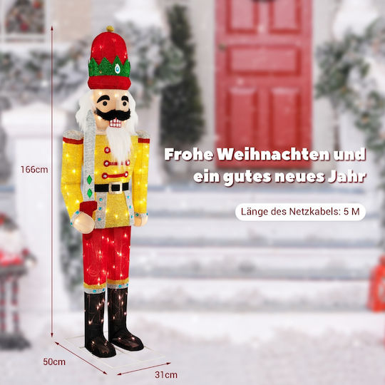 Costway Costway Gigantische Nussknacker Figur Mit LED-Lichtern 166 Cm
