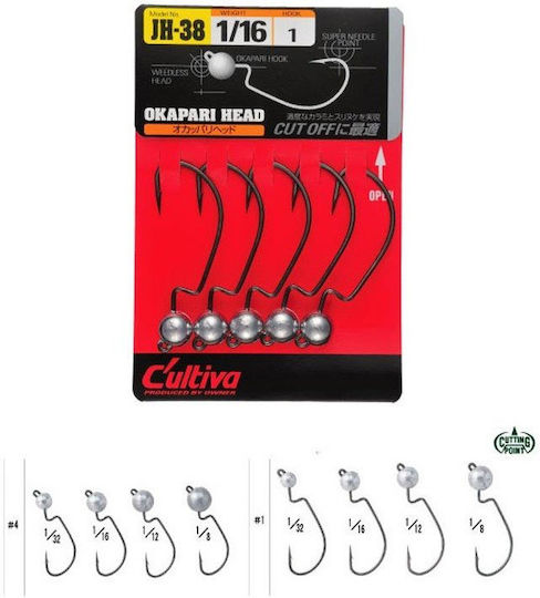 Fishing Hooks Owner Cultiva Jh-38 5149 No4 1/8 Oz – 3.5 Gr