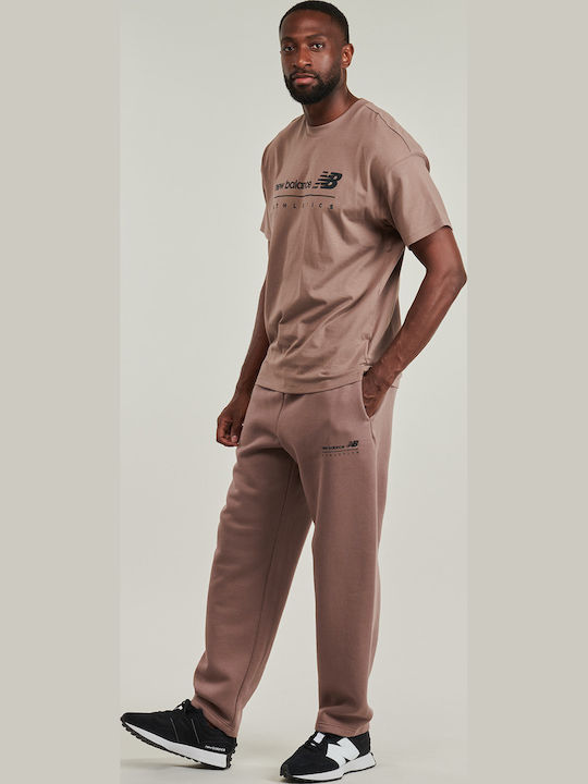 Men's Sweatpants Elastic-Free Brown