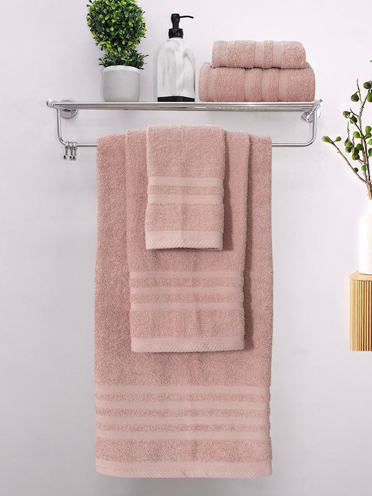 Homeone Bath Towel Set 3pcs Rose Pink Weight 500gr/m²