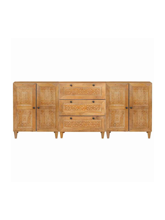 Sideboard made of Solid Wood with Drawers Coffee 60x33x75cm